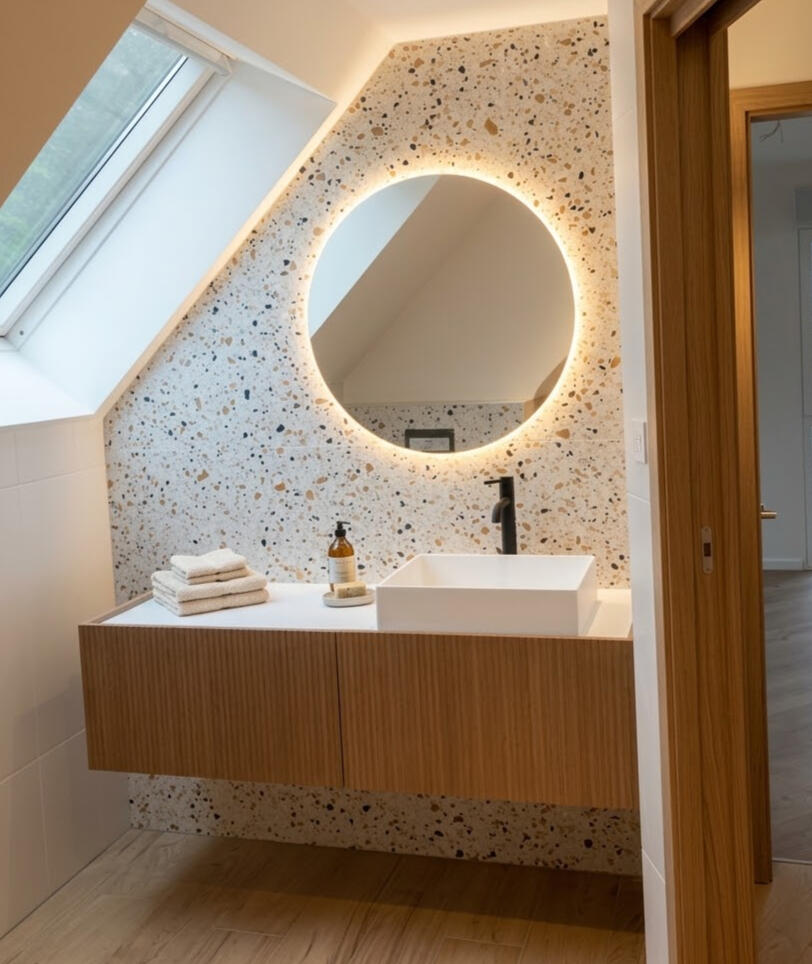 salle de bain terrazzo salle de bain moderne - architecte d'interieur decoration valerie j brisvalter - vb design d'espaces turckheim