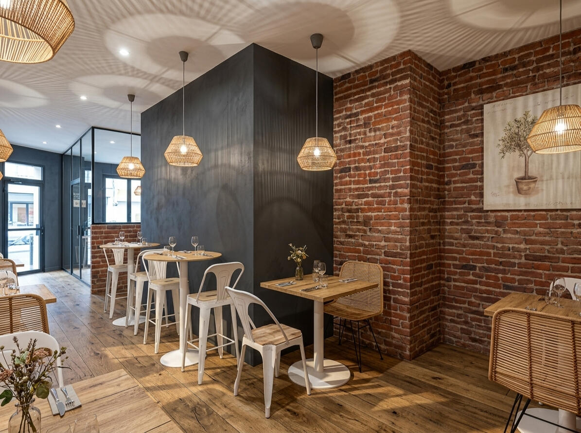 Restaurant Alsace Décoration d'un restaurant en Alsace - architecte d'interieur decoratrice valerie j brisvalter - vb design d'espaces Colmar